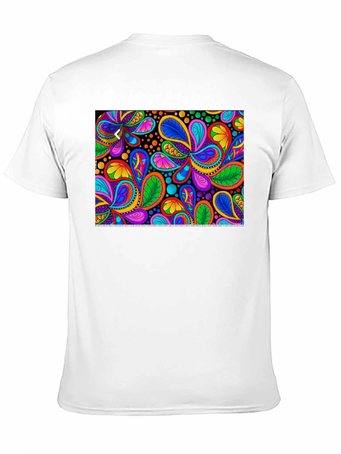 Psychedelic Paisley Print Black T-Shirt