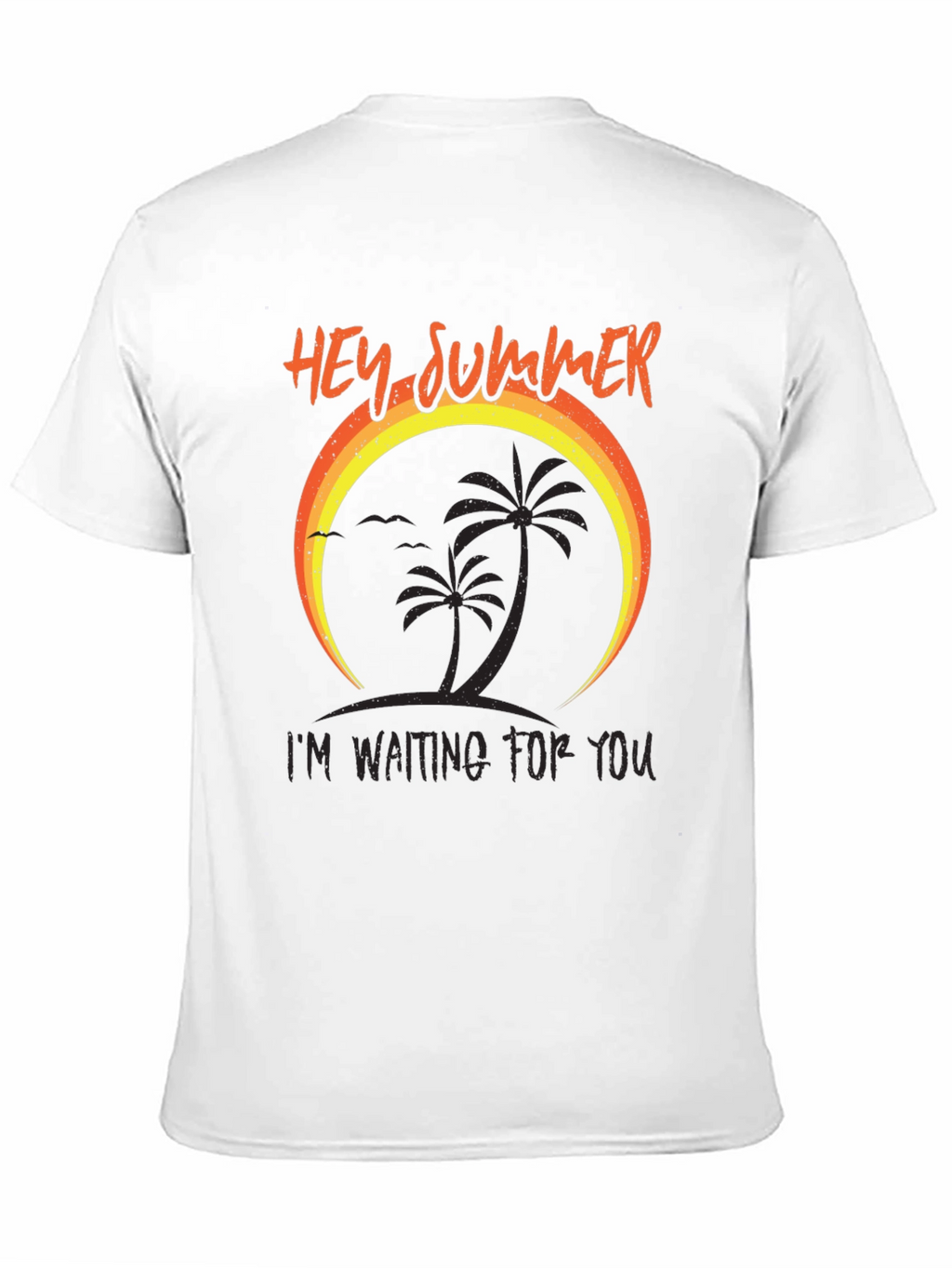 Hey Summer T-Shirt - Palm Tree Design