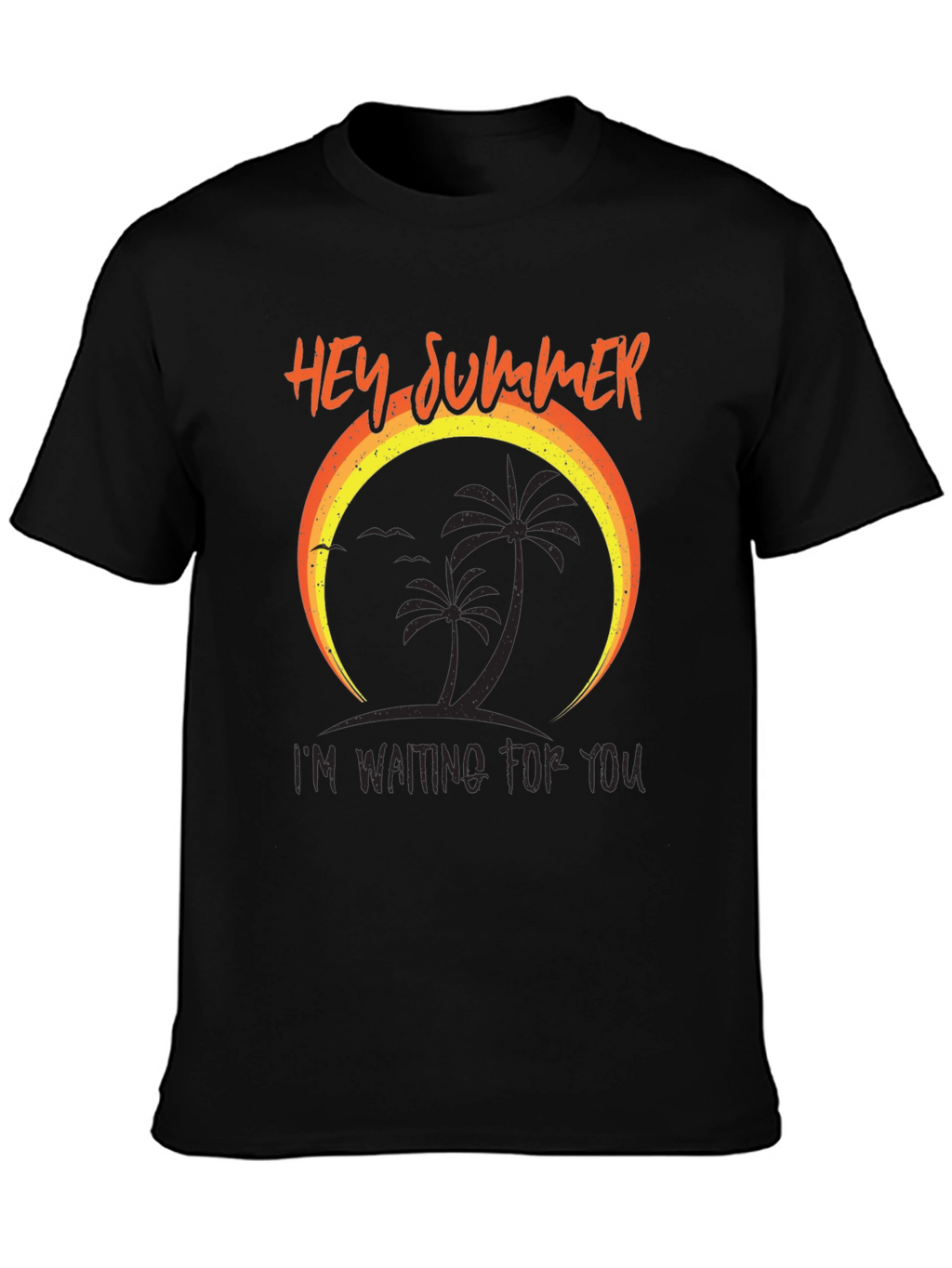 Hey Summer T-Shirt - Palm Tree Design