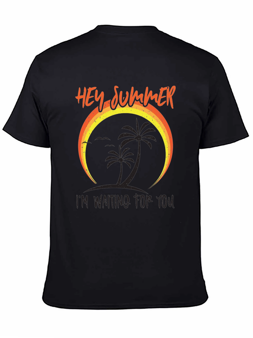 Hey Summer T-Shirt - Palm Tree Design