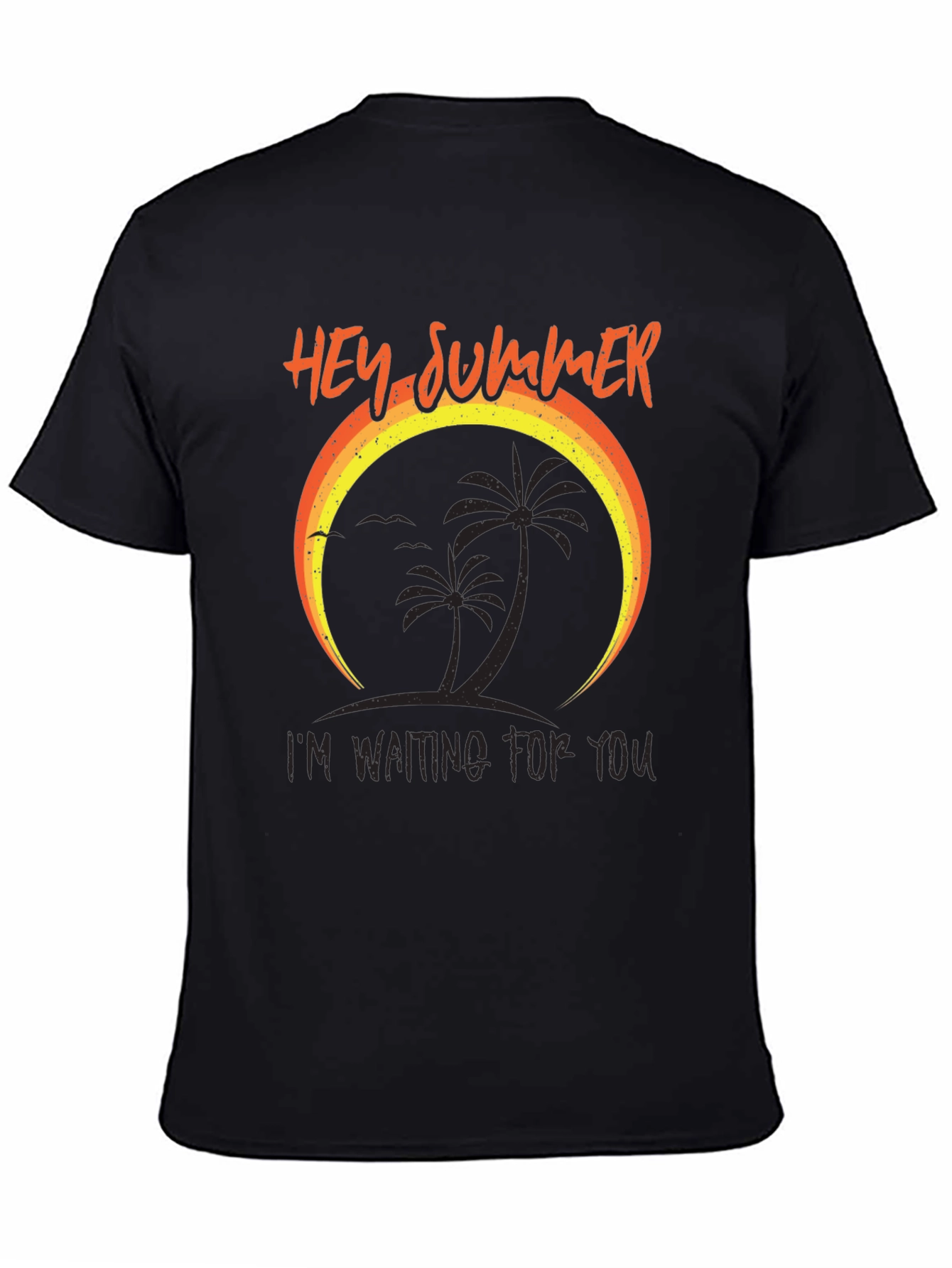 Hey Summer T-Shirt - Palm Tree Design
