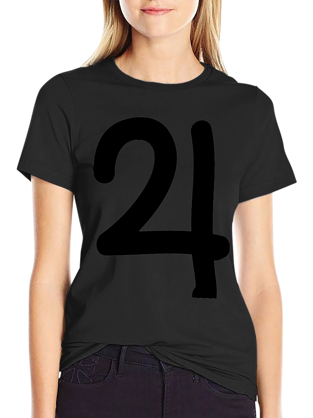 Bold Number 24 Graphic Print T-Shirt