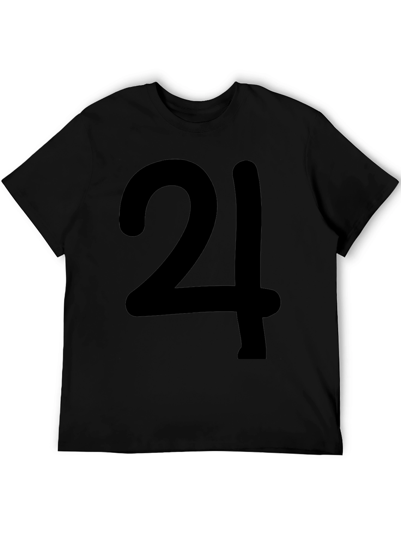 Bold Number 24 Graphic Print T-Shirt