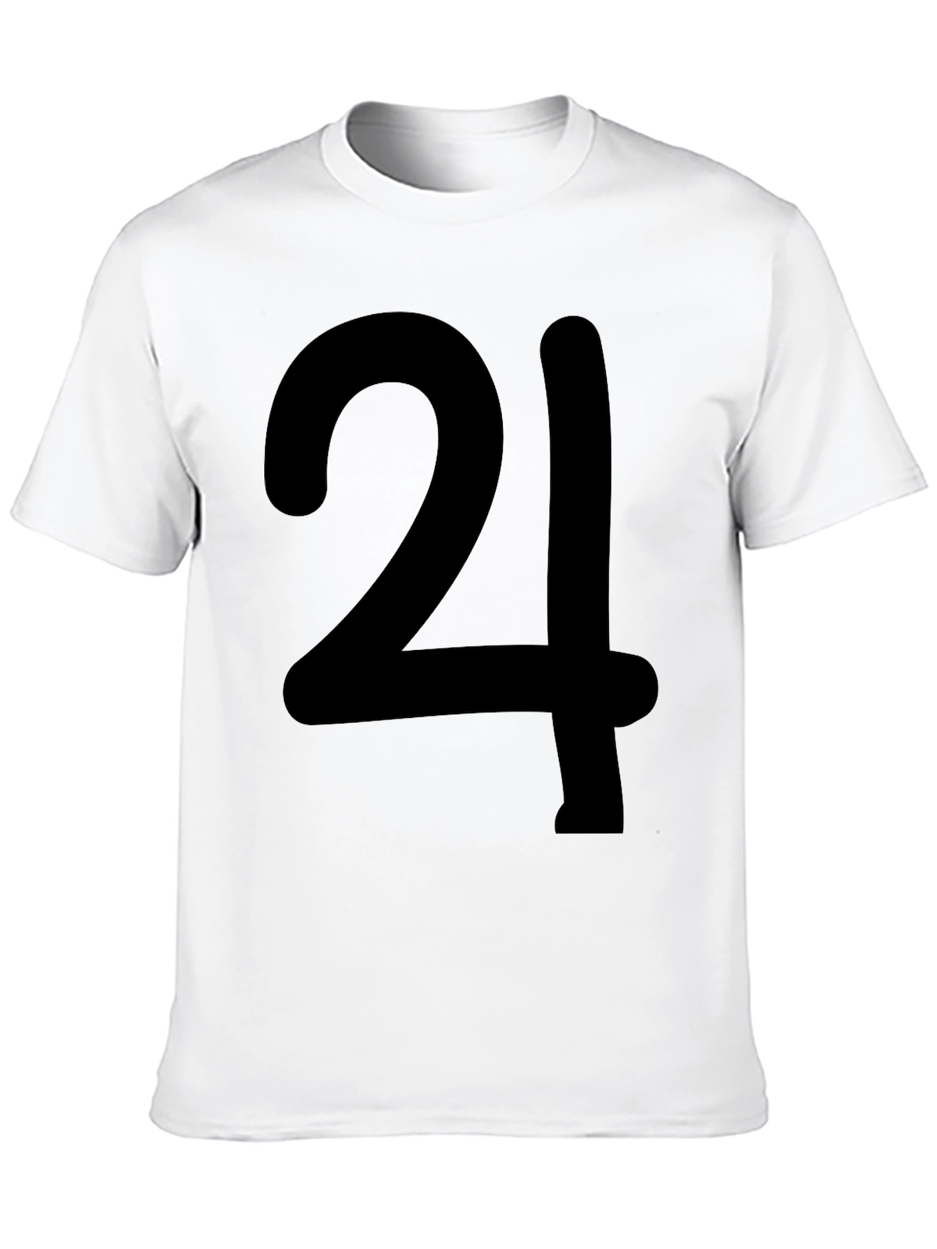 Bold Number 24 Graphic Print T-Shirt