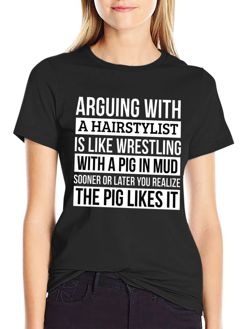 Arguing with a Hairstylist Mens T-Shirt