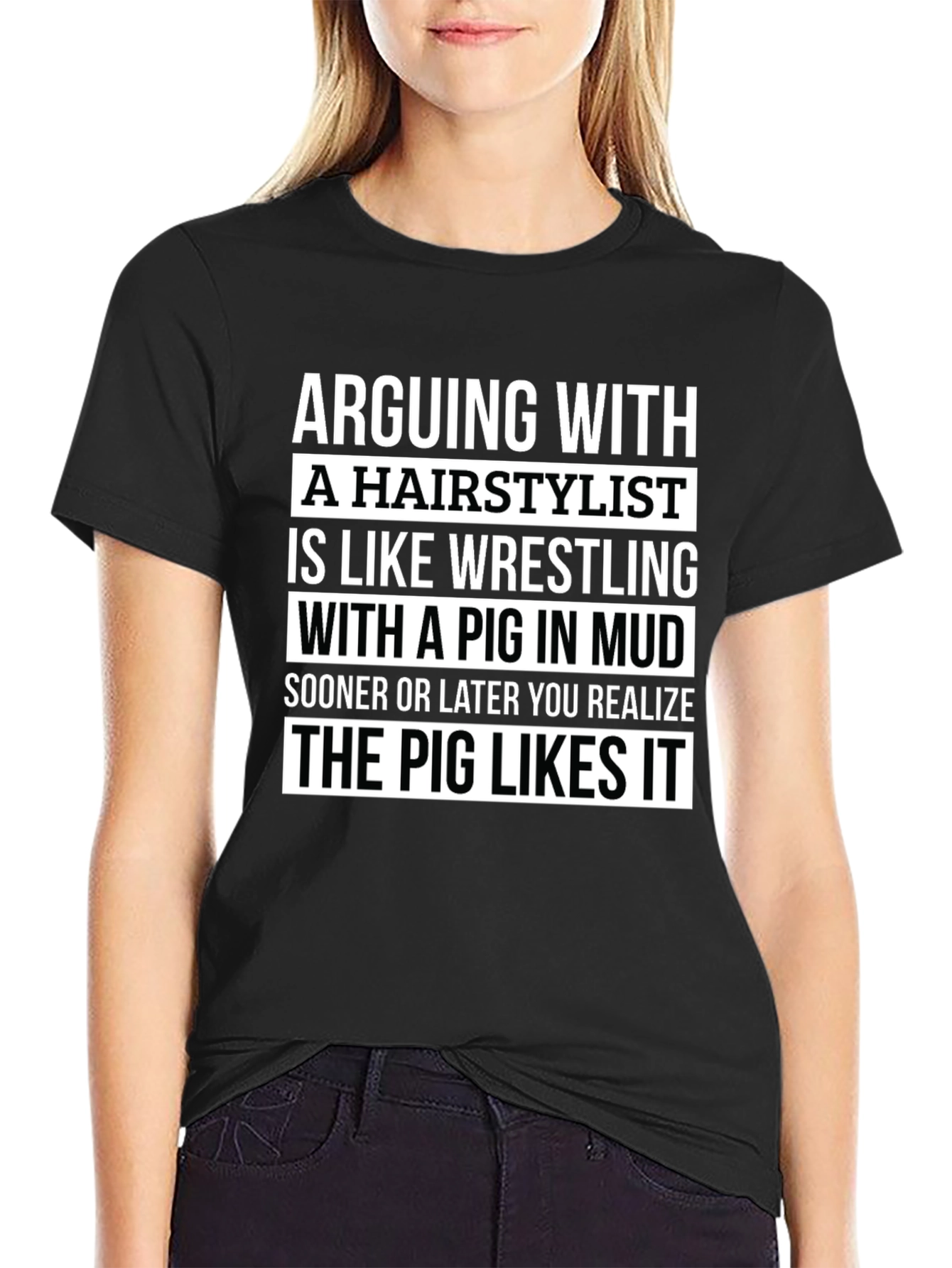 Arguing with a Hairstylist Mens T-Shirt