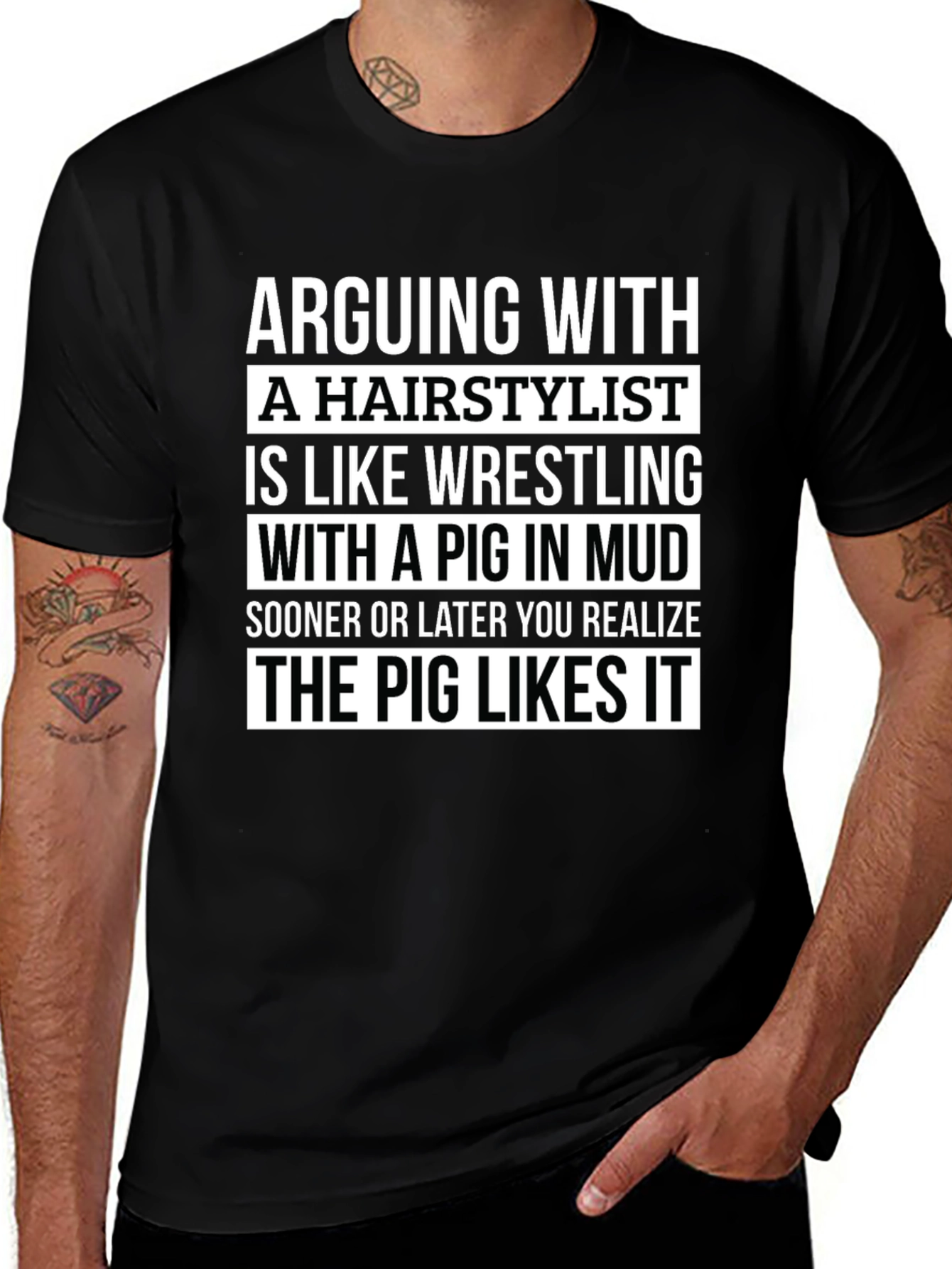 Arguing with a Hairstylist Mens T-Shirt