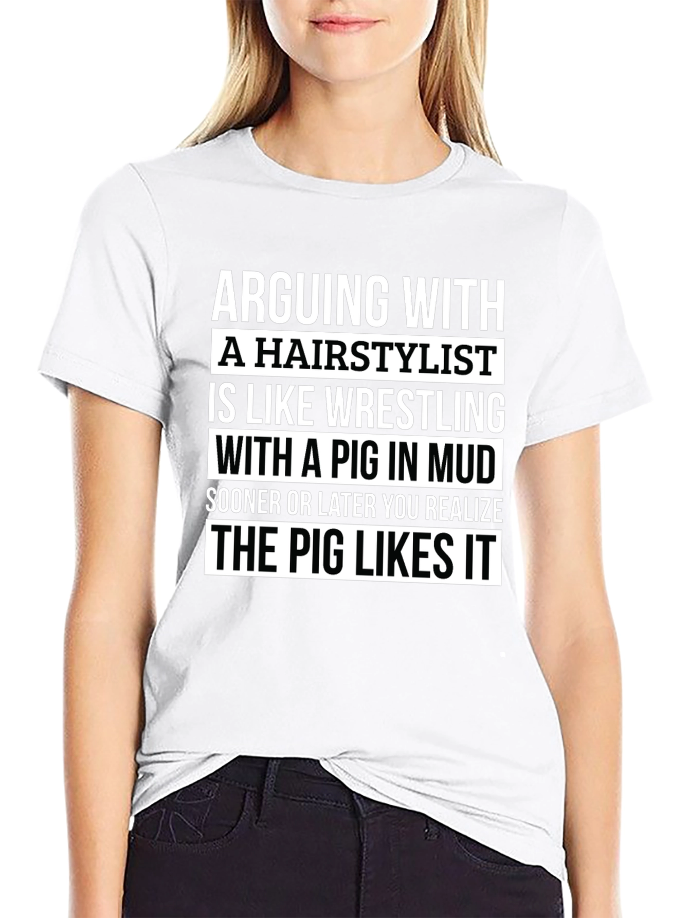Arguing with a Hairstylist Mens T-Shirt