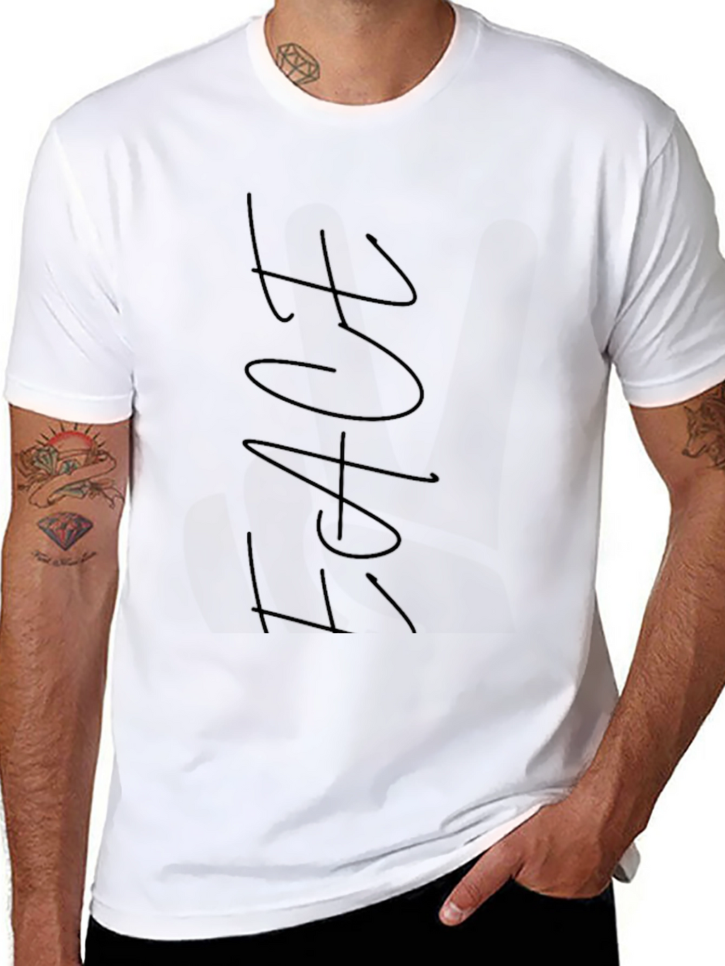 Stylish Black T-Shirt with Modern Graphic