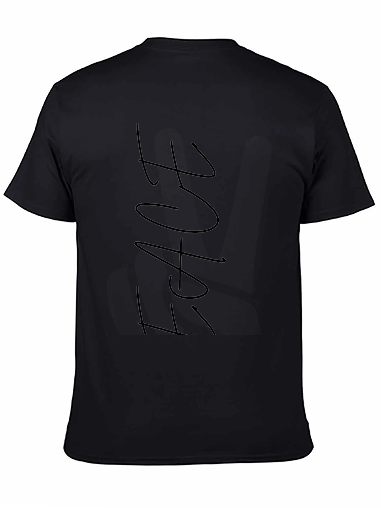 Stylish Black T-Shirt with Modern Graphic