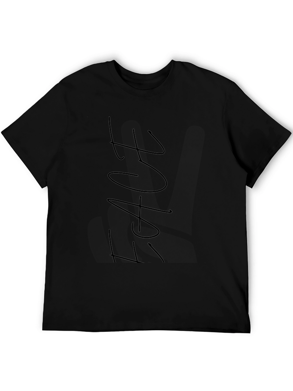 Stylish Black T-Shirt with Modern Graphic