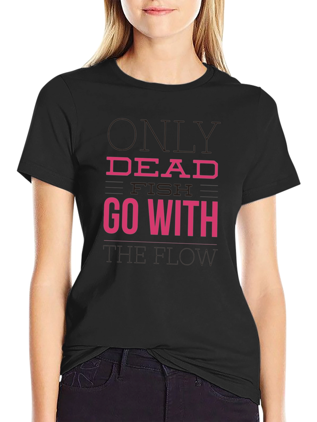 Dead Fish Go With The Flow Graphic Tee