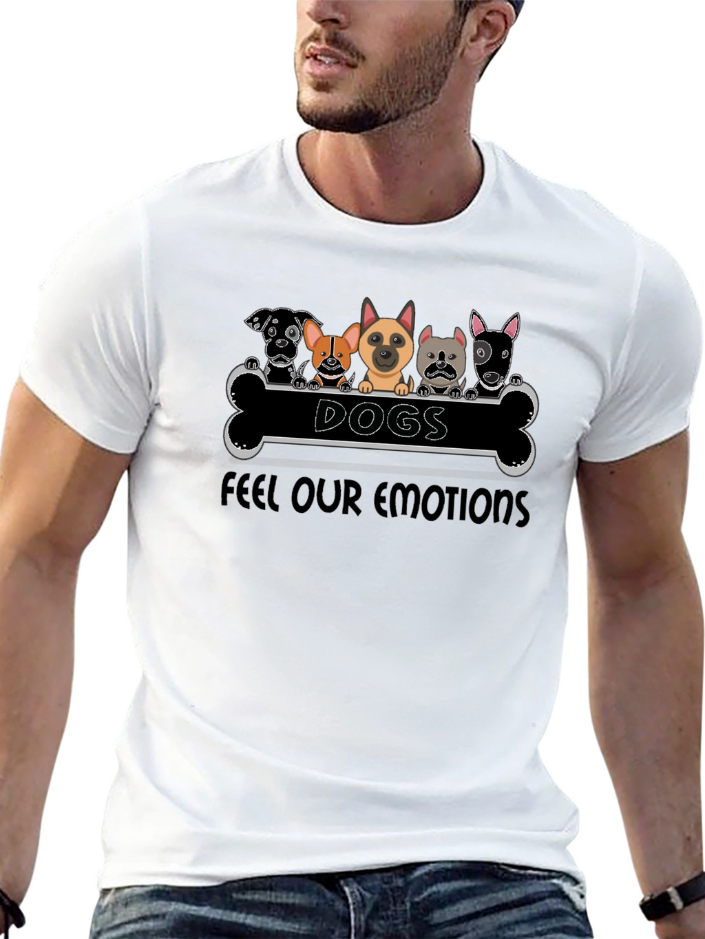 Dogs Feel Our Emotions T-Shirt Black