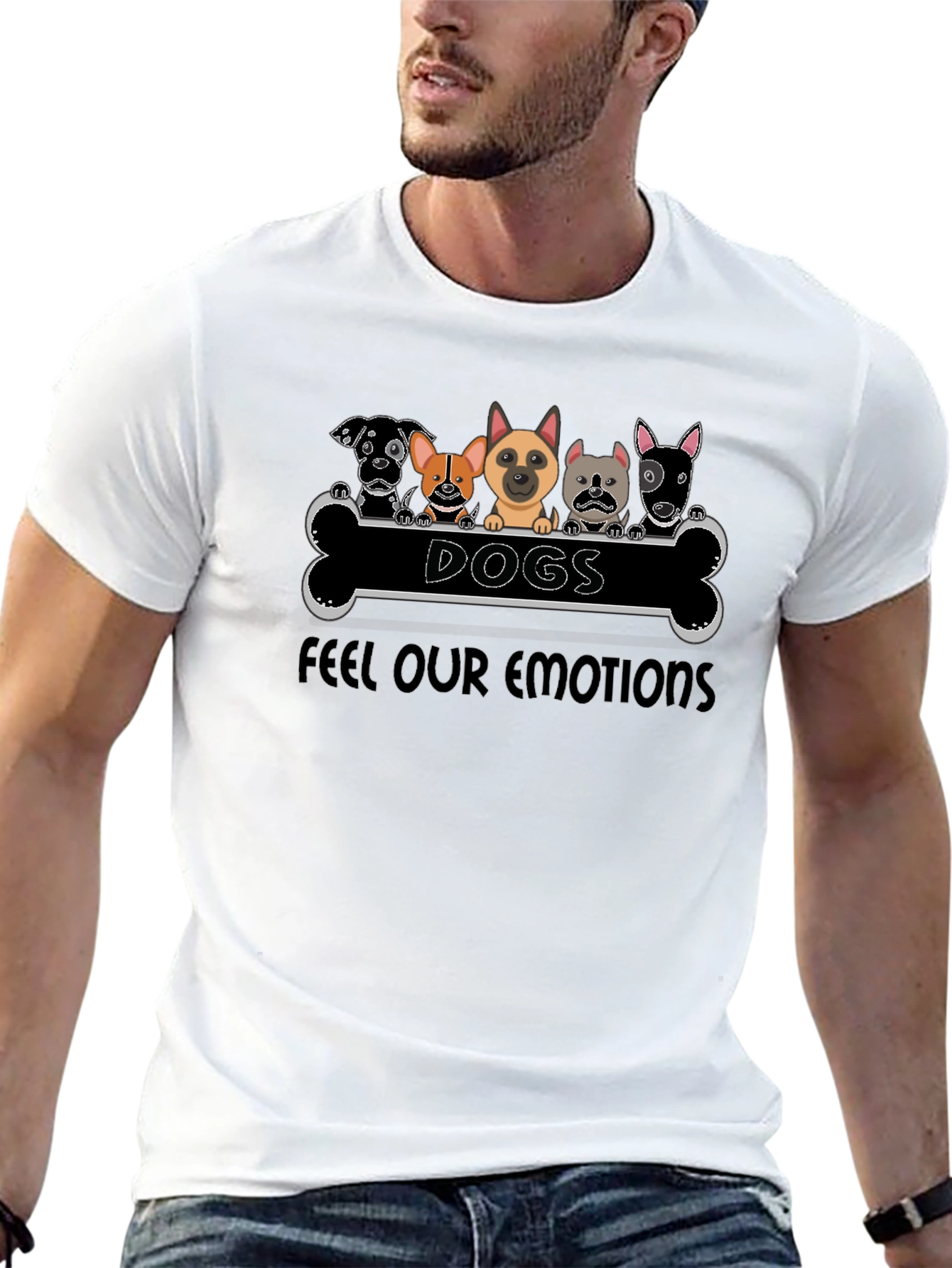 Dogs Feel Our Emotions T-Shirt Black