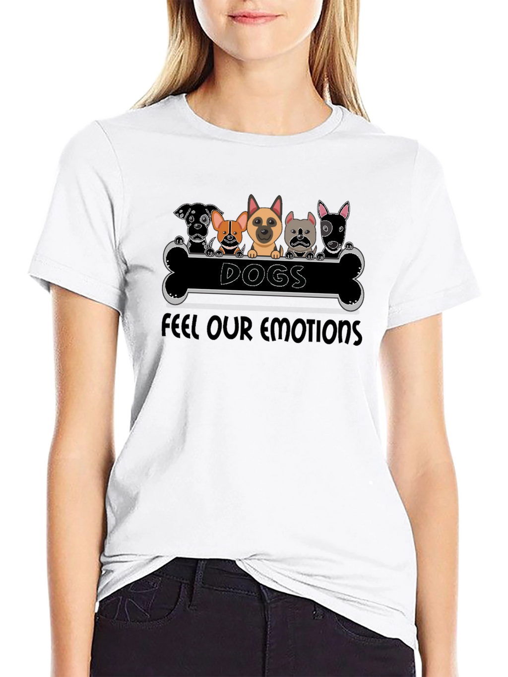 Dogs Feel Our Emotions T-Shirt Black