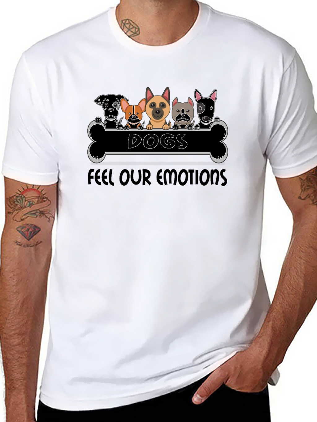 Dogs Feel Our Emotions T-Shirt Black