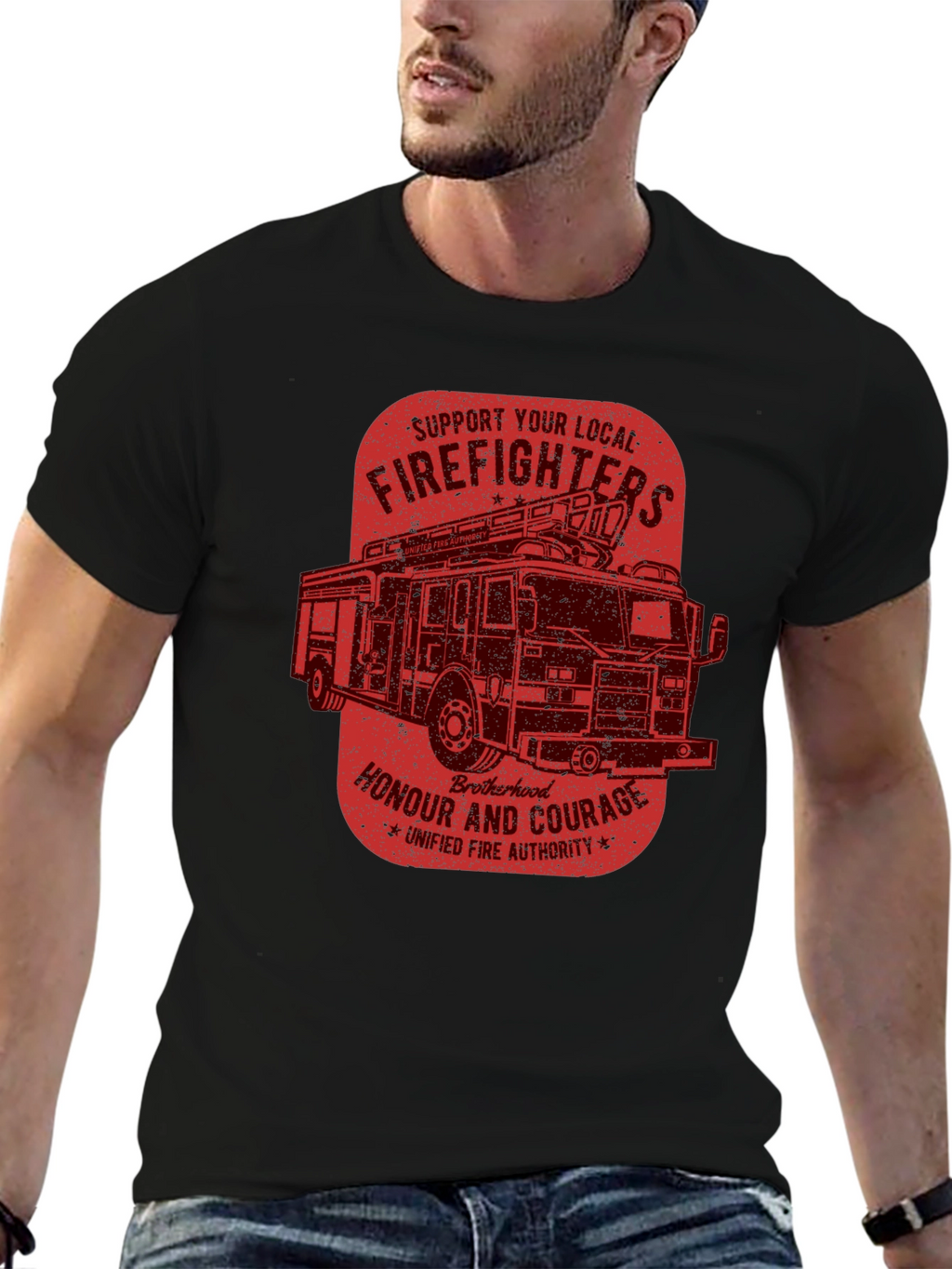 Firefighter Support T-Shirt - Honor and Courage