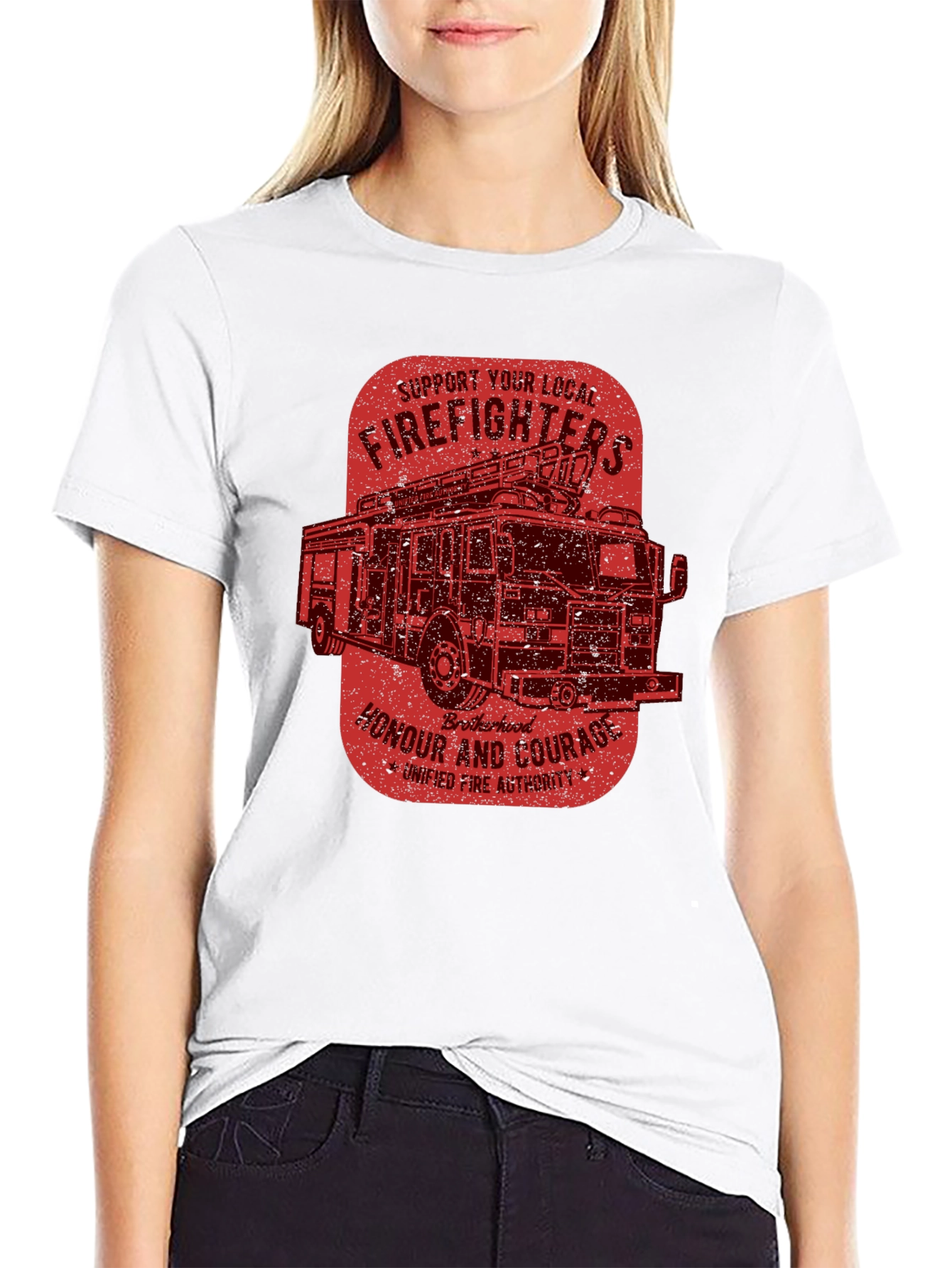 Firefighter Support T-Shirt - Honor and Courage