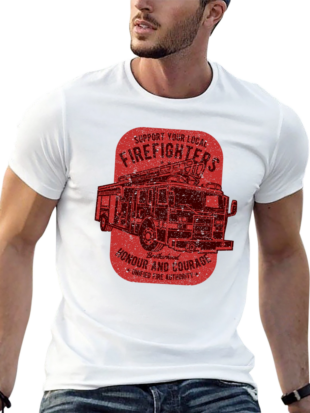 Firefighter Support T-Shirt - Honor and Courage