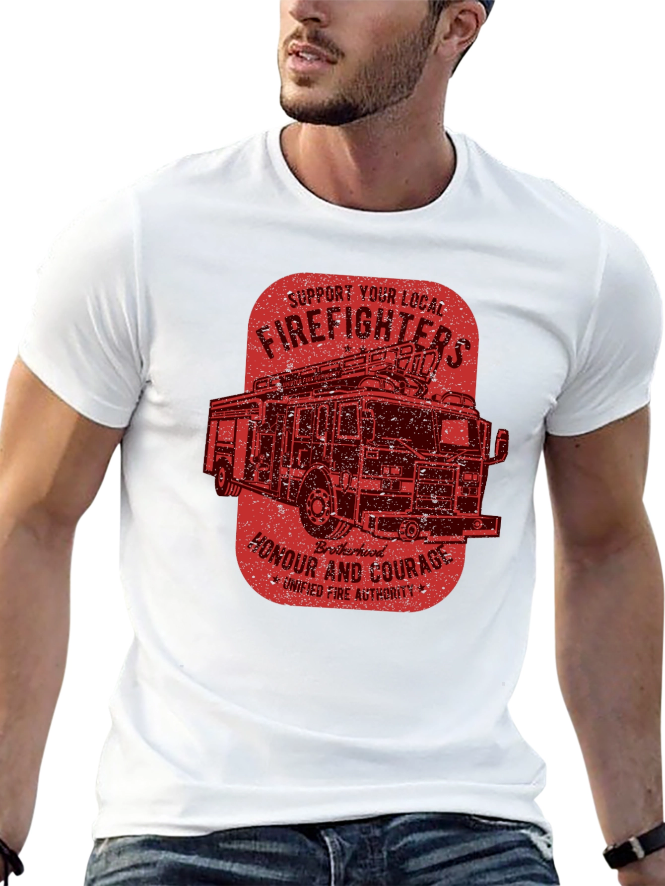 Firefighter Support T-Shirt - Honor and Courage