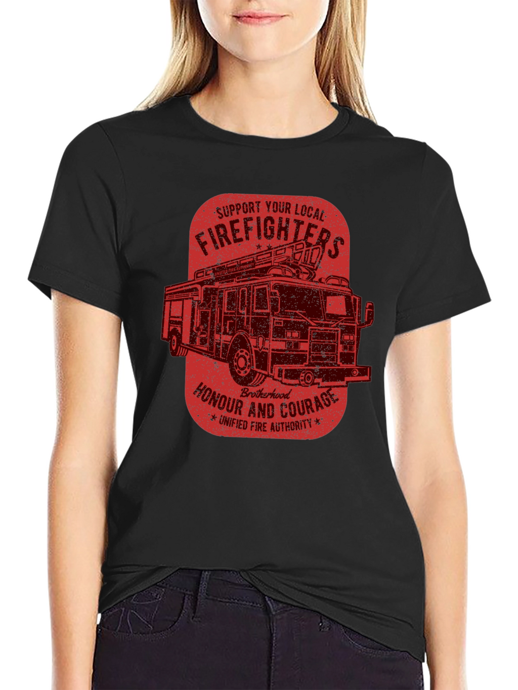 Firefighter Support T-Shirt - Honor and Courage