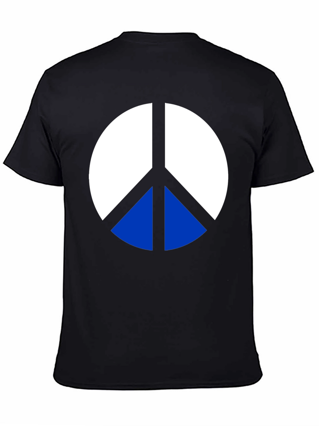 Peace Symbol Graphic Tee - Mens Black Cotton T-Shirt