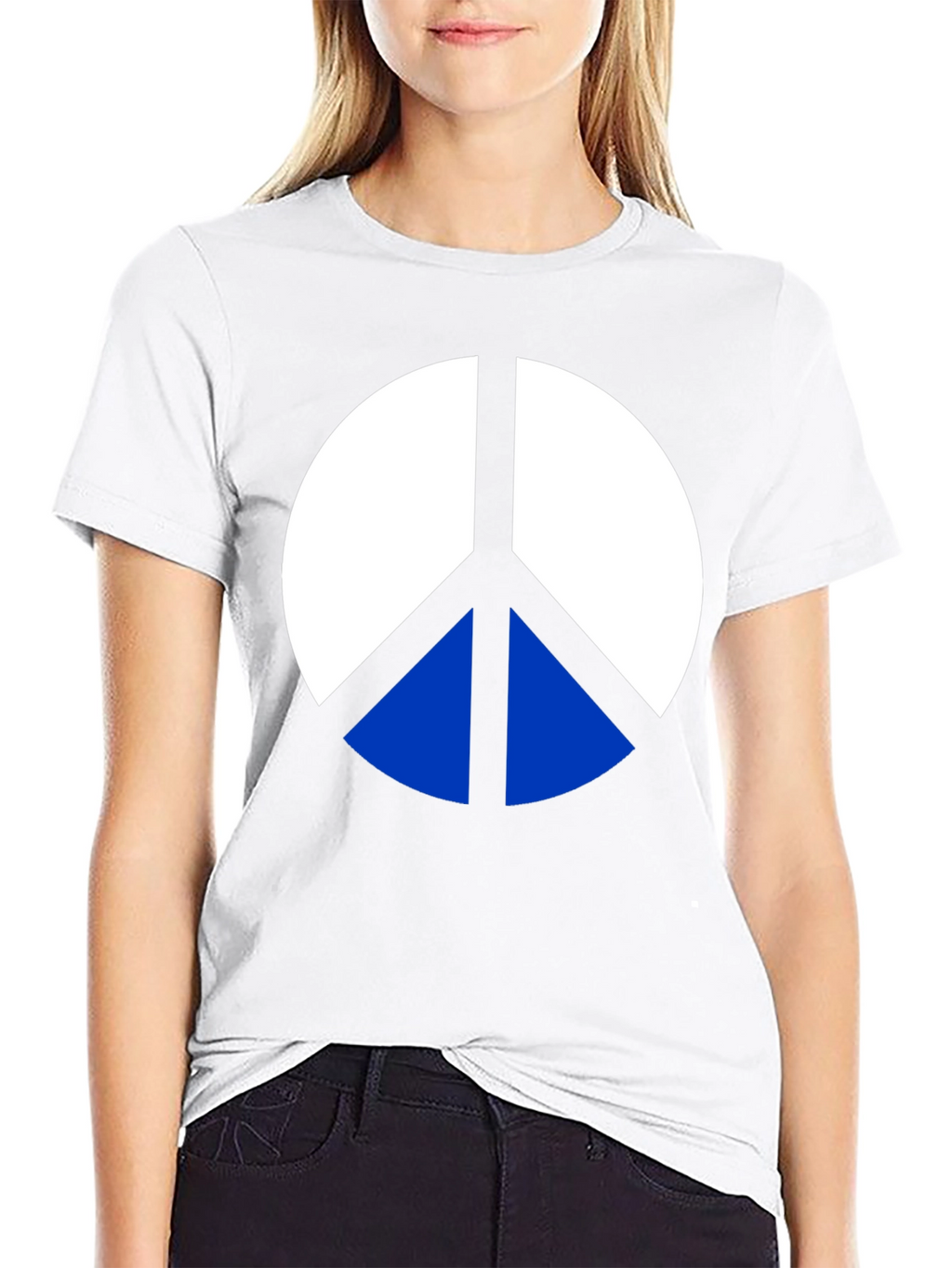 Peace Symbol Graphic Tee - Mens Black Cotton T-Shirt