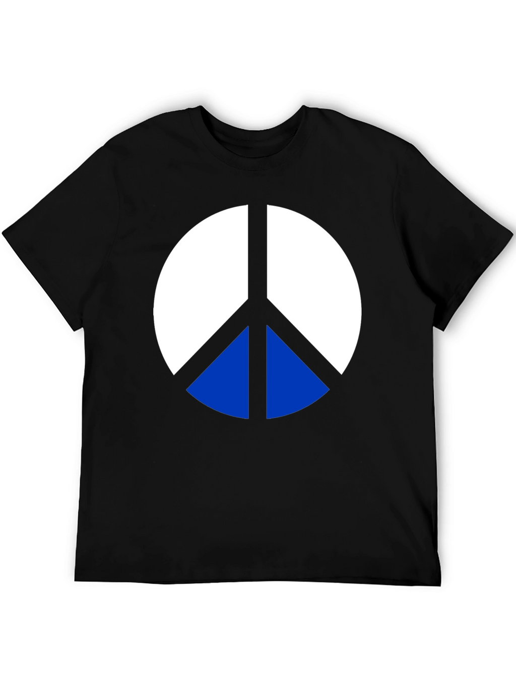 Peace Symbol Graphic Tee - Mens Black Cotton T-Shirt