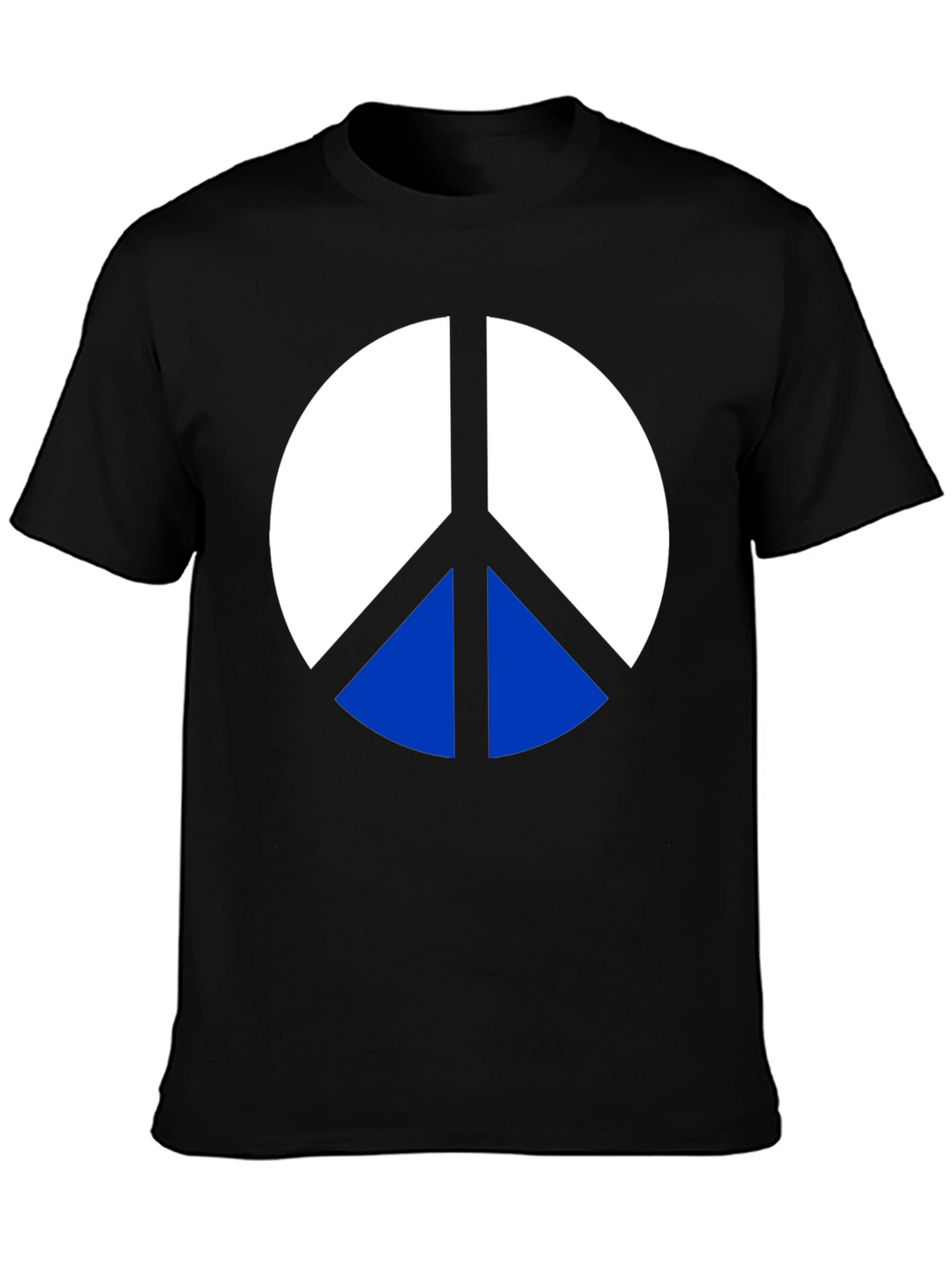 Peace Symbol Graphic Tee - Mens Black Cotton T-Shirt