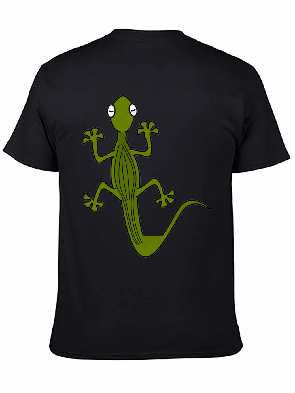 Cool Gecko Graphic Tee - Black Cotton T-Shirt