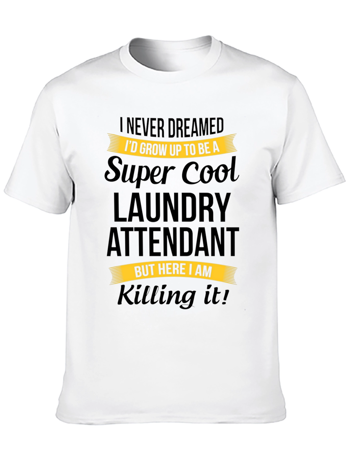 Super Cool Laundry Attendant Black T-Shirt