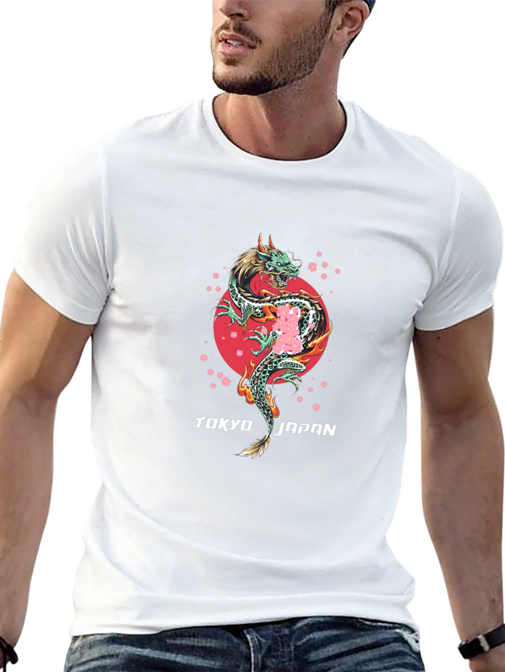 Tokyo Japan Dragon Graphic T-Shirt