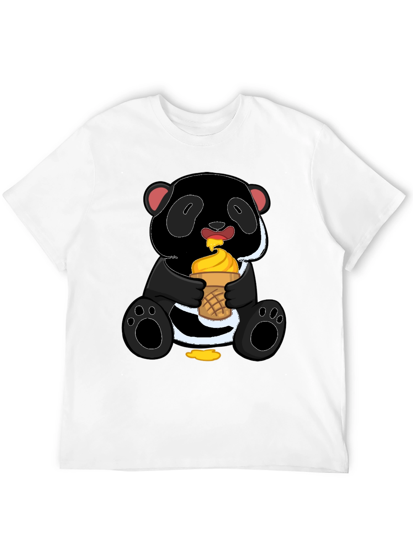 Panda Eating Ice Cream Graphic Tee