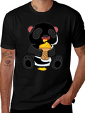 Panda Eating Ice Cream Graphic Tee