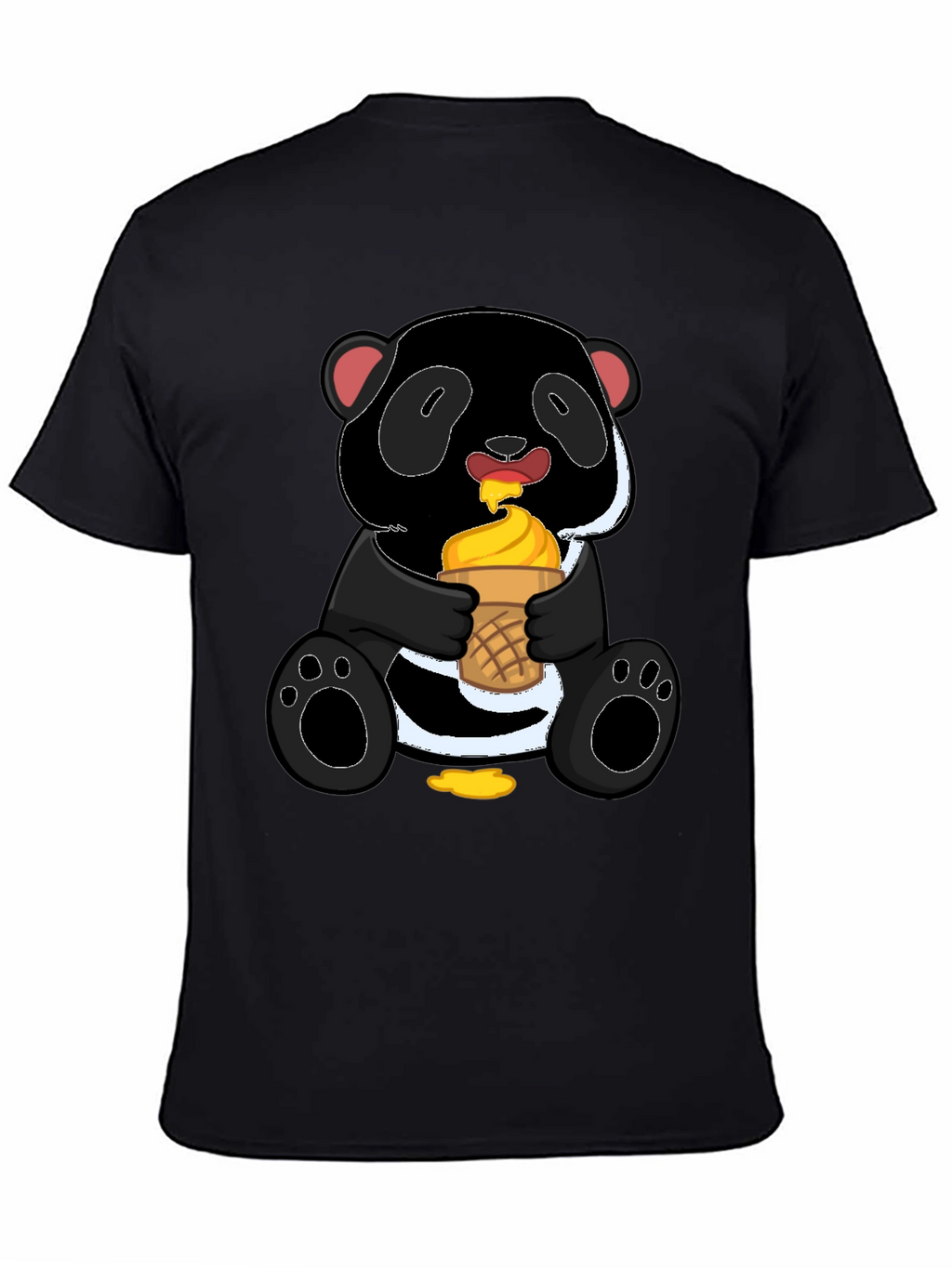 Panda Eating Ice Cream Graphic Tee