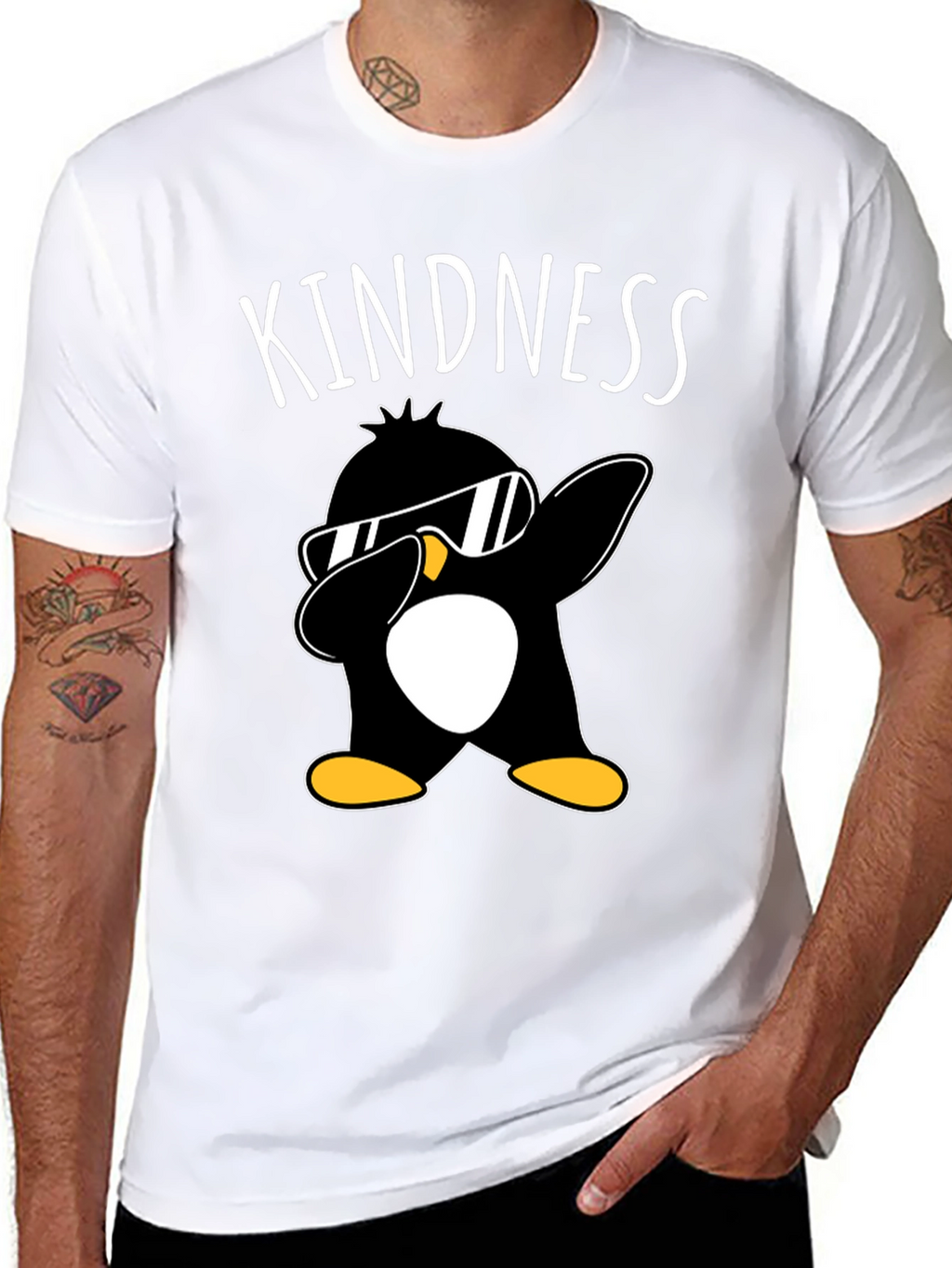 Kindness Penguin Dabbing T-Shirt - Unisex