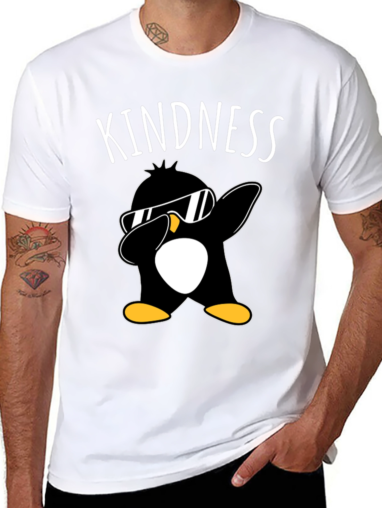 Kindness Penguin Dabbing T-Shirt - Unisex