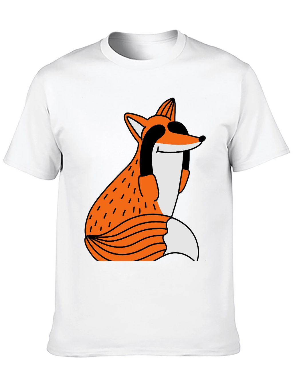 Funky Fox Graphic Tee - Unisex Black T-Shirt