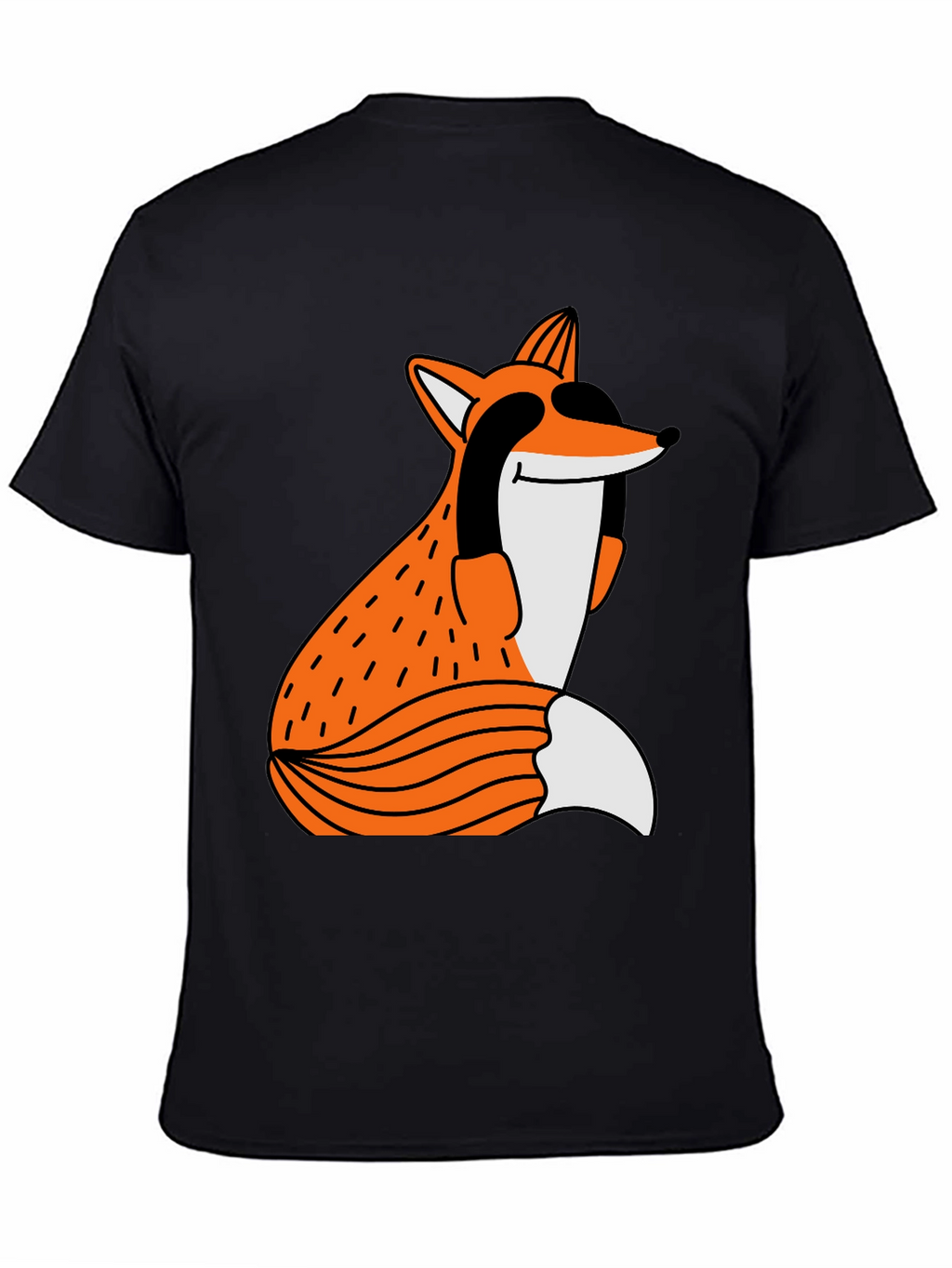 Funky Fox Graphic Tee - Unisex Black T-Shirt
