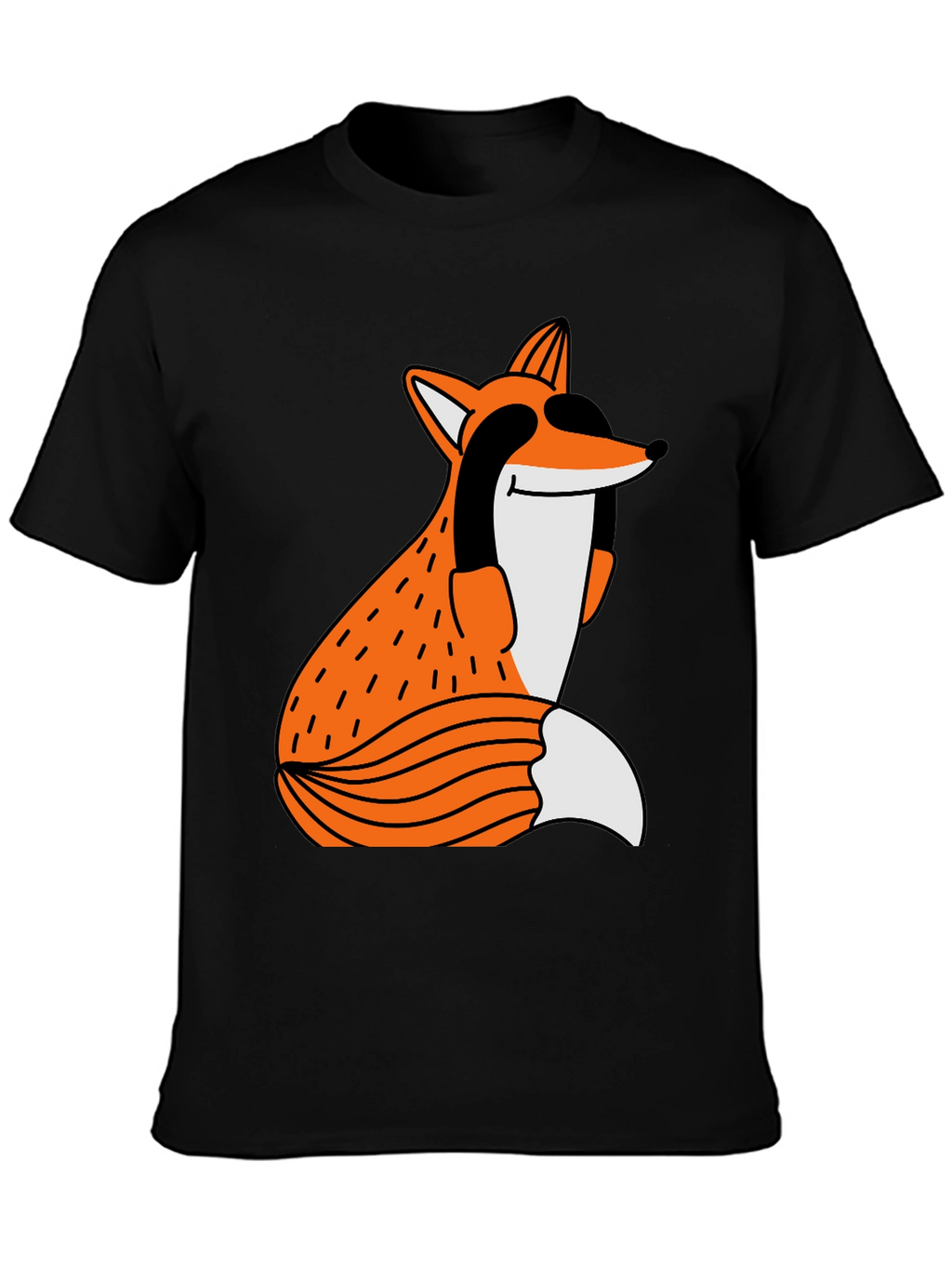 Funky Fox Graphic Tee - Unisex Black T-Shirt