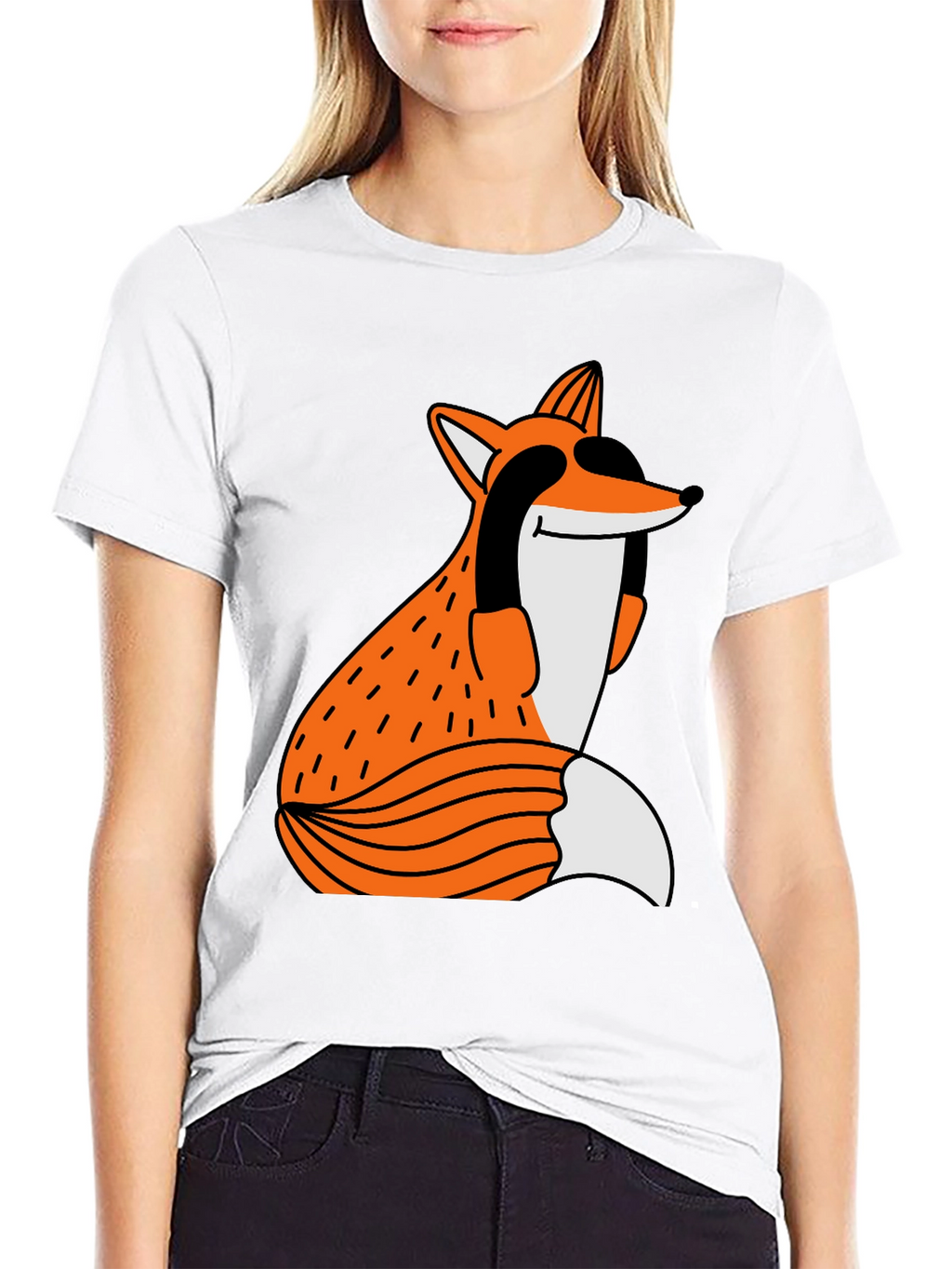 Funky Fox Graphic Tee - Unisex Black T-Shirt