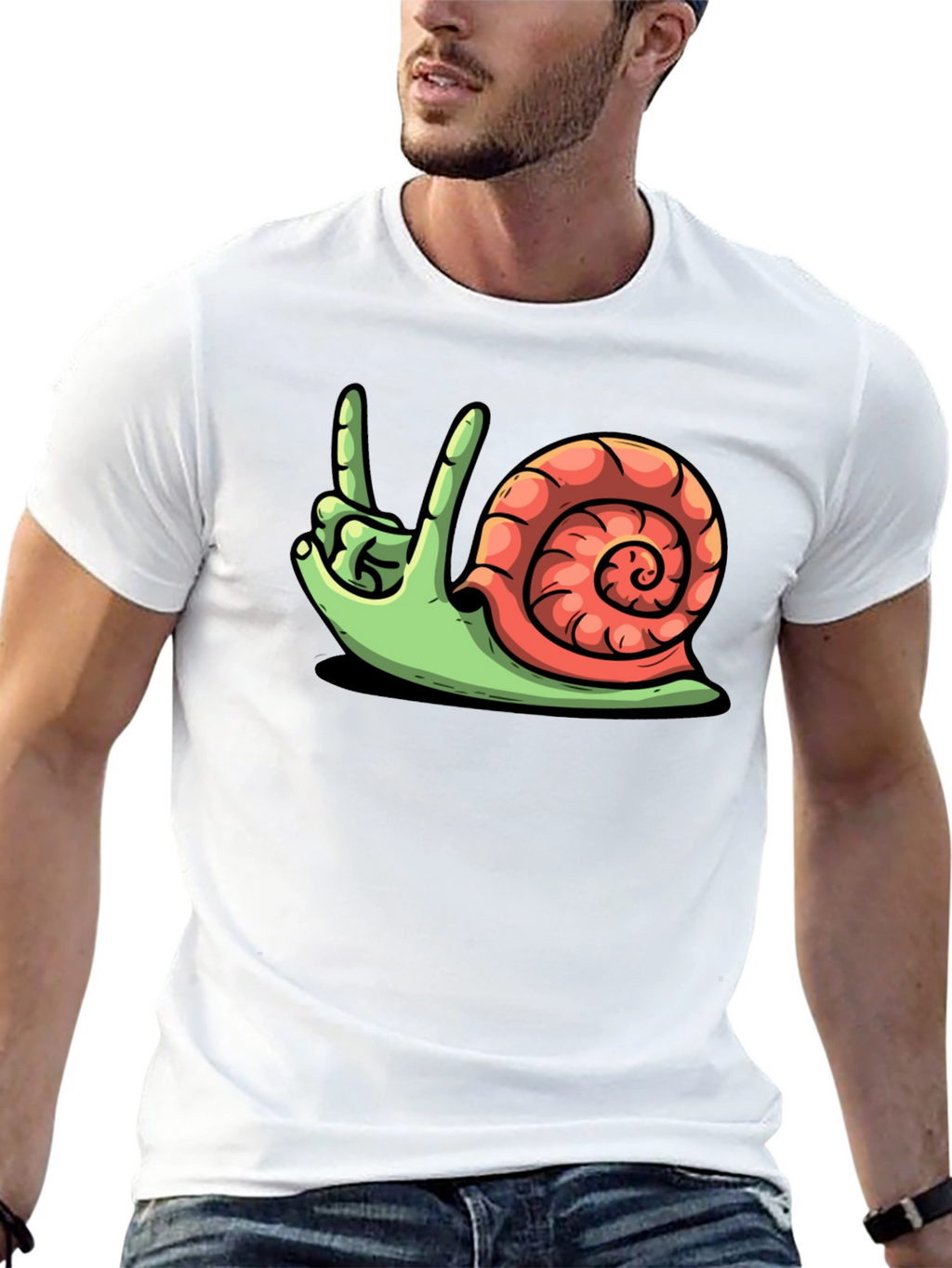 Rock On Snail Graphic T-Shirt