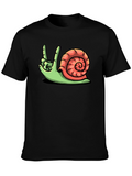 Rock On Snail Graphic T-Shirt
