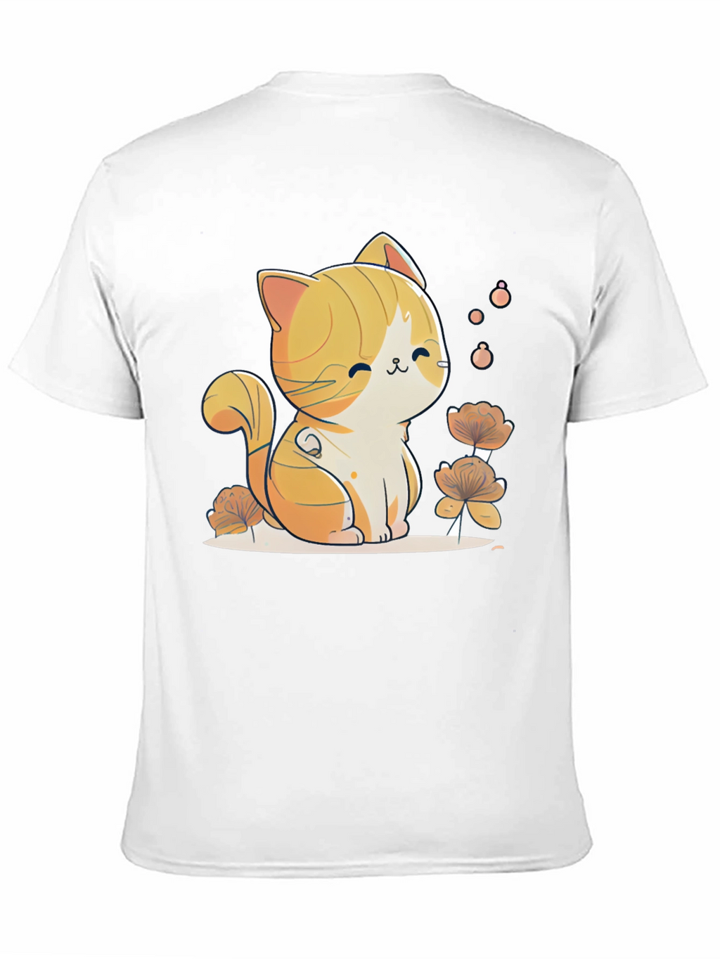 Cute Cat Graphic Tee - Black Cotton Comfort