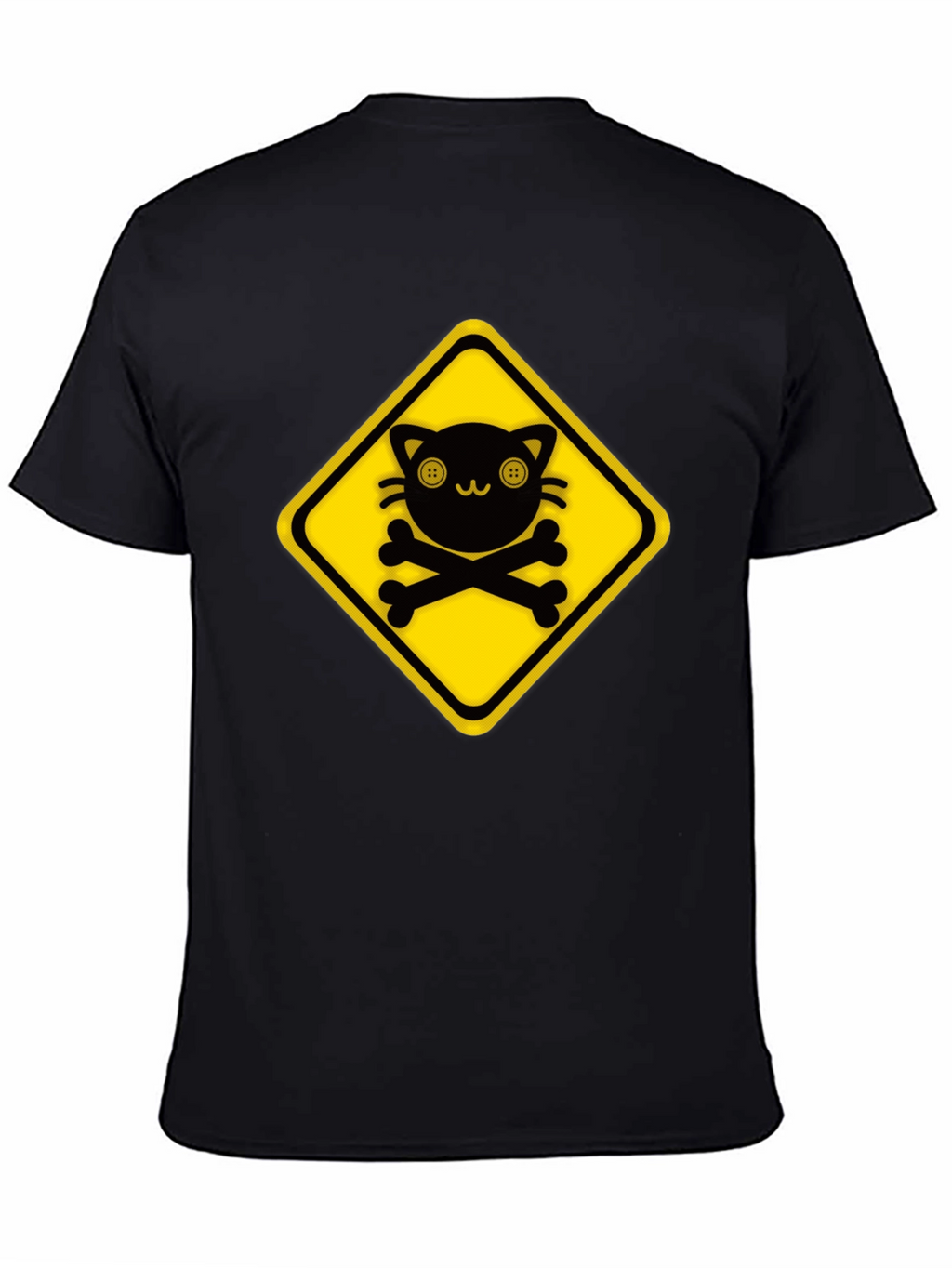 Warning: Cute Cat Crossbones Graphic Tee