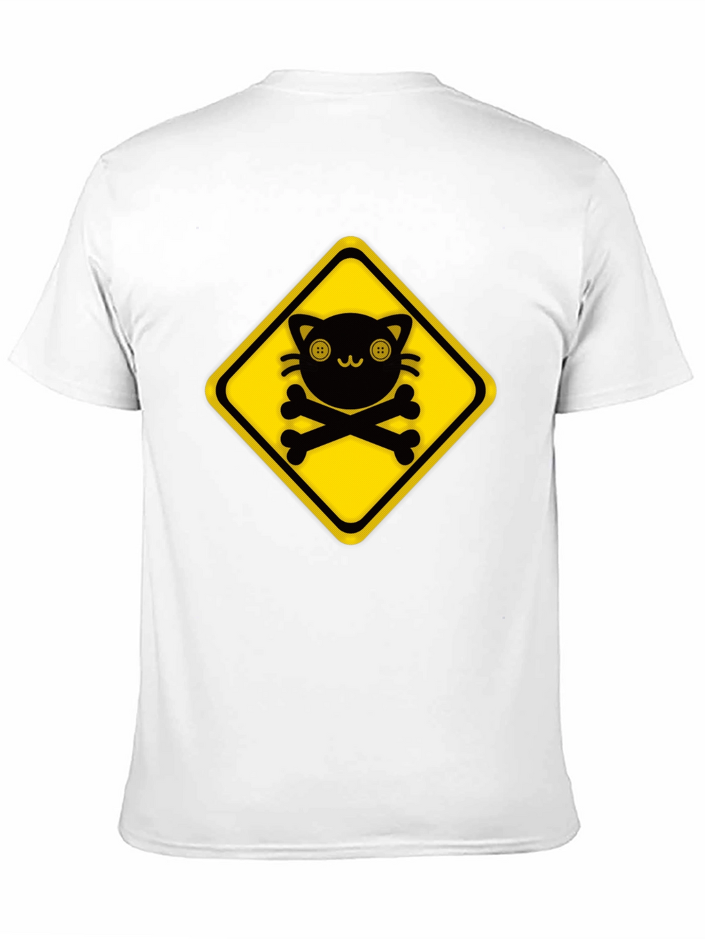 Warning: Cute Cat Crossbones Graphic Tee