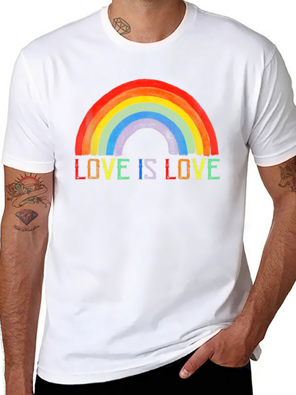 Love is Love Rainbow Pride Graphic Tee