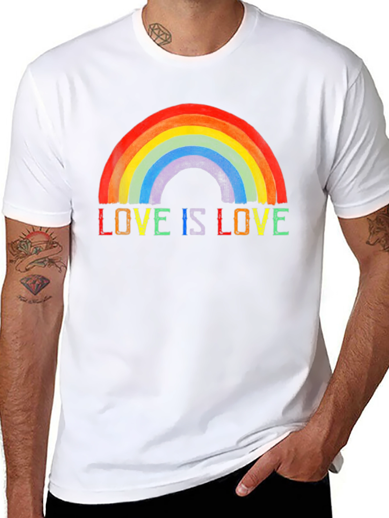 Love is Love Rainbow Pride Graphic Tee