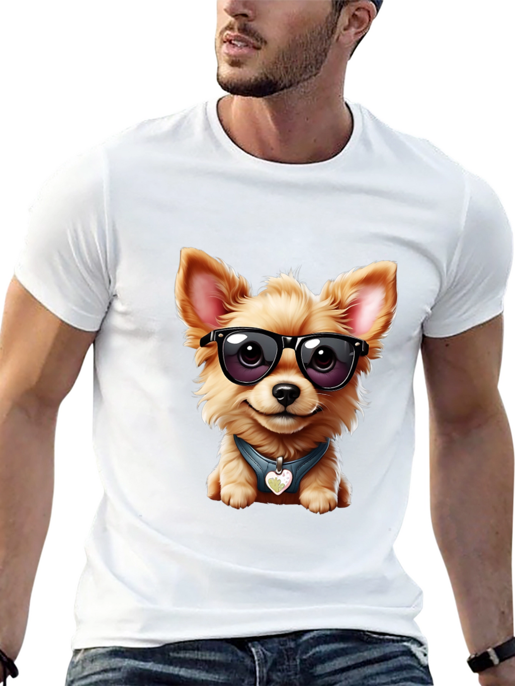 Cool Dog Tee: Stylish Canine Graphic T-Shirt