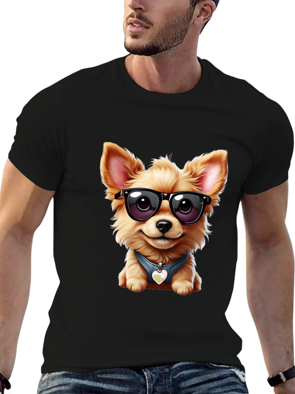 Cool Dog Tee: Stylish Canine Graphic T-Shirt